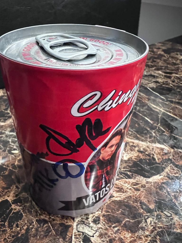 BLOOD IN BLOOD OUT CHINGA TU MADRE CAN SIGNED BY MIKLO